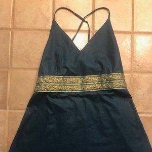 Blue V-neck tanktop S/M